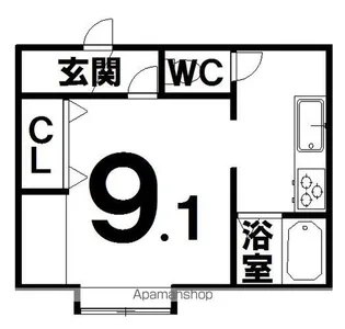 マンションOff【2階】の間取り